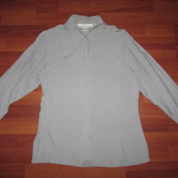 Silk Essentials 100% Silk Charmeuse Blouse - P/L - Picture 6 of 11